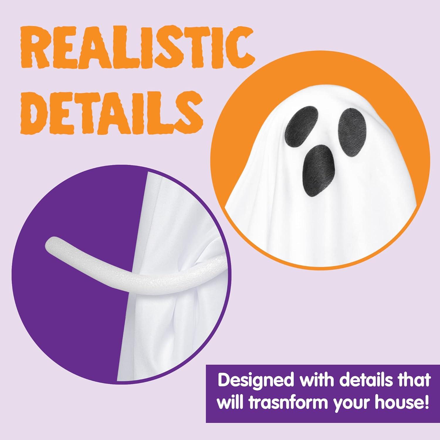 imageJOYIN 6 Pcs Halloween Decorations Outdoor Hanging Ghost 196 White Flying Ghost for Halloween Party Decorations Hanging Decor for Indoor Garden Yard Front Porch Patio Lawn Holiday Props