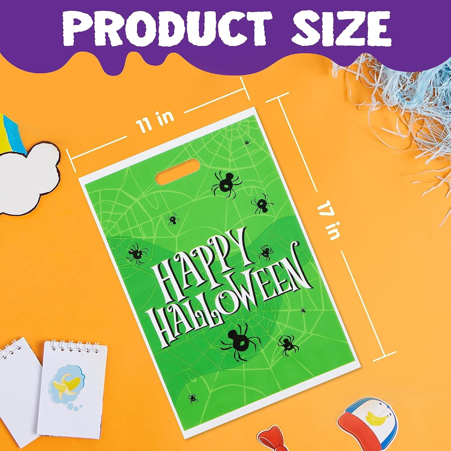 imageJOYIN 72 Pcs Halloween Candy Bag for Trick or Treating Plastic Goodie Bags Assorted for Halloween TrickorTreat Snacks Party Favors Event Party Favor Supplies Classroom Prizes
