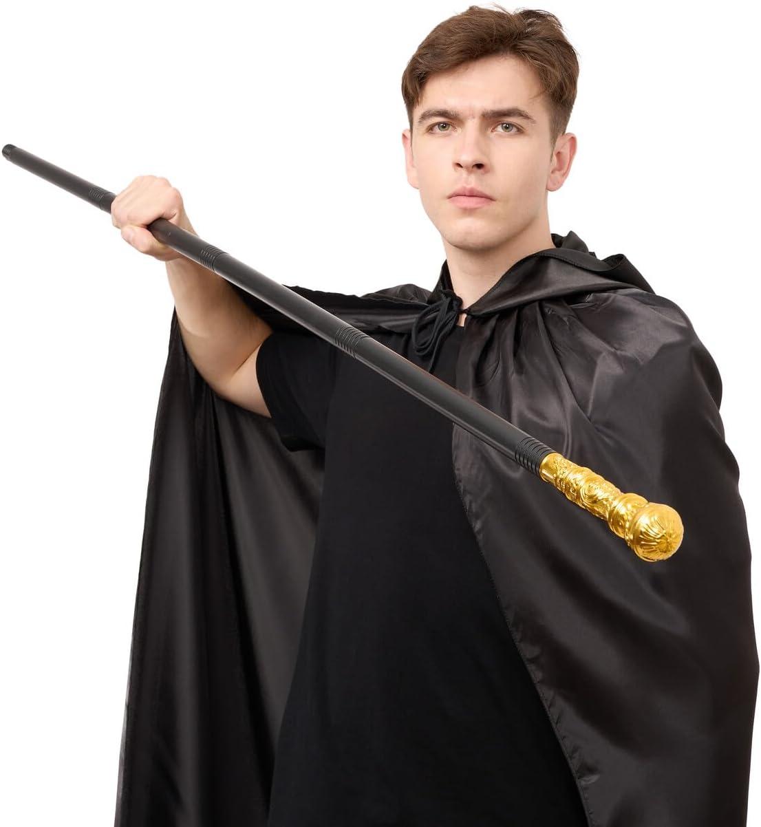 imageSpooktacular Creations Walking Cane Costume Vintage Staff Prop Stick Accessories for Dress Canes Party Pretend Play Costume for Adults and KidsGold