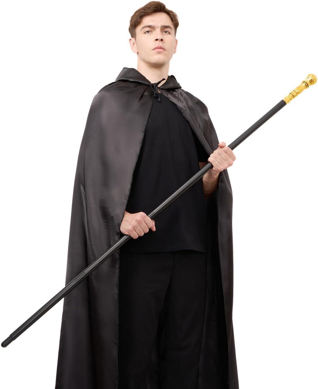 imageSpooktacular Creations Walking Cane Costume Vintage Staff Prop Stick Accessories for Dress Canes Party Pretend Play Costume for Adults and KidsGold