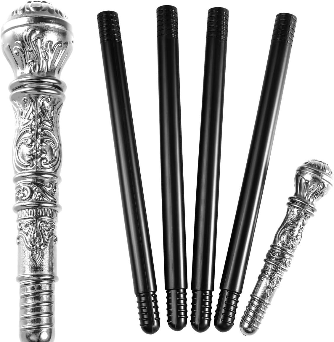 imageSpooktacular Creations Walking Cane Costume Vintage Staff Prop Stick Accessories for Dress Canes Party Pretend Play Costume for Adults and KidsSilver