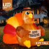 imageJOIEDOMI 6FT Thanksgiving Inflatable Turkey Decoration Outdoor Light Up Inflation Turkey with LED Happy Thanksgiving Blow Up Yard Decorations for Outside Yard Garden Lawn Party Supplies