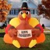 imageJOIEDOMI 6FT Thanksgiving Inflatable Turkey Decoration Outdoor Light Up Inflation Turkey with LED Happy Thanksgiving Blow Up Yard Decorations for Outside Yard Garden Lawn Party Supplies