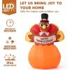 imageJOIEDOMI 6FT Thanksgiving Inflatables Turkey on Pumpkin Outdoor Decorations Light Up Inflation Turkey Pumpkin with LED Happy Thanksgiving Blow Ups for Outside Decorations Yard Garden Lawn Party
