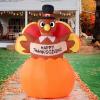 imageJOIEDOMI 6FT Thanksgiving Inflatables Turkey on Pumpkin Outdoor Decorations Light Up Inflation Turkey Pumpkin with LED Happy Thanksgiving Blow Ups for Outside Decorations Yard Garden Lawn Party