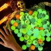 imageJOYIN 100 PCS Halloween Glow in The Dark Bouncing Balls 20 Designs Halloween Theme Glowing Bouncy Balls for Halloween Party Supplies Party Favors Trick or Treating Goodies