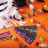 imageJOYIN 100 PCS Halloween Slap Bracelets for Kids Halloween Bracelets Bulk for Girls Boys Gifts Friendship Bracelets Snap Bracelets for Halloween Party Favors Goodie Bag Fillers