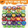 imageJOYIN 100 Pcs Halloween Stampers for Kids Gift 25 Designs Assorted Plastic Stamps Bulk for Halloween Party Favors Goodie Bag Fillers Teacher Student Stamps for Classroom Game Prizes