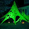 imageJOYIN 1000sqft Halloween Spider Web Decoration Outdoor GlowinTheDark Giant Spiderweb DIY Stretchy Flexible Beef Netting in White Blue at Night Green Orange for Neon Decor Indoor Haunted HouseWhite  Green  Orange