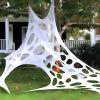 imageJOYIN 1000sqft Halloween Spider Web Decoration Outdoor GlowinTheDark Giant Spiderweb DIY Stretchy Flexible Beef Netting in White Blue at Night Green Orange for Neon Decor Indoor Haunted HouseWhite