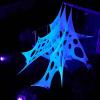 imageJOYIN 1000sqft Halloween Spider Web Decoration Outdoor GlowinTheDark Giant Spiderweb DIY Stretchy Flexible Beef Netting in White Blue at Night Green Orange for Neon Decor Indoor Haunted HouseWhite Blue Under Black Light