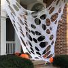 imageJOYIN 1000sqft Halloween Spider Web Decoration Outdoor GlowinTheDark Giant Spiderweb DIY Stretchy Flexible Beef Netting in White Blue at Night Green Orange for Neon Decor Indoor Haunted HouseWhite