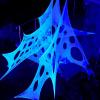 imageJOYIN 1000sqft Halloween Spider Web Decoration Outdoor GlowinTheDark Giant Spiderweb DIY Stretchy Flexible Beef Netting in White Blue at Night Green Orange for Neon Decor Indoor Haunted HouseWhite Blue Under Black Light