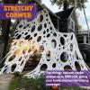 imageJOYIN 1000sqft Halloween Spider Web Decoration Outdoor GlowinTheDark Giant Spiderweb DIY Stretchy Flexible Beef Netting in White Blue at Night Green Orange for Neon Decor Indoor Haunted HouseWhite