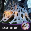 imageJOYIN 1000sqft Halloween Spider Web Decoration Outdoor GlowinTheDark Giant Spiderweb DIY Stretchy Flexible Beef Netting in White Blue at Night Green Orange for Neon Decor Indoor Haunted HouseWhite