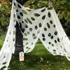 imageJOYIN 1000sqft Halloween Spider Web Decoration Outdoor GlowinTheDark Giant Spiderweb DIY Stretchy Flexible Beef Netting in White Blue at Night Green Orange for Neon Decor Indoor Haunted HouseWhite