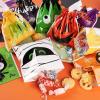 imageJOYIN 108 PCS Halloween Drawstring Treat Bags with 9 Character Designs Mini Halloween Goodie Candy Bags Plastic Gift Bag Bulk for Kids Boys Girls Trick or Treating Party Favor Supplies
