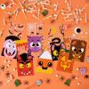 imageJOYIN 108 Pcs Halloween Cellophane Bags for Sweet Candy Treat Goodie Gift Bags Bulk with Twist Tie for Kids Trick or Treating Halloween Day Table Decor and Party Favor Supplies in 12 Designs