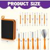 imageJOYIN 12 Pcs Halloween Pumpkin Carving Kit Tools Professional Carving Set with Handbag 12 Stainless Steel Doublesided Sculpting Tool for Kids DIY JackoLantern Party Decor Family Craft SuppliesClassic Set