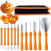 imageJOYIN 12 Pcs Halloween Pumpkin Carving Kit Tools Professional Carving Set with Handbag 12 Stainless Steel Doublesided Sculpting Tool for Kids DIY JackoLantern Party Decor Family Craft SuppliesClassic Set