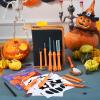imageJOYIN 12 Pcs Halloween Pumpkin Carving Kit Tools Professional Carving Set with Handbag 12 Stainless Steel Doublesided Sculpting Tool for Kids DIY JackoLantern Party Decor Family Craft SuppliesClassic Set with Accessories