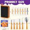 imageJOYIN 12 Pcs Halloween Pumpkin Carving Kit Tools Professional Carving Set with Handbag 12 Stainless Steel Doublesided Sculpting Tool for Kids DIY JackoLantern Party Decor Family Craft SuppliesClassic Set with Accessories