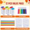 imageJOYIN 12 Pcs Plastic Thanksgiving Party Cups for Kids  Arts ampamp Crafts Classroom Exchange Gifts