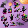 imageJOYIN 120 Pcs Halloween Rainbow Scratch Art Crafts for Kid Halloween Party Favors Scratch Off Paper with 18 Designs for Party Supplies Classroom Activities Game Goodies Gifts