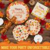 imageJOYIN 125 PCS Thanksgiving Disposable Dinnerware Dinner Plate Thanksgiving Paper Plates and Napkins Sets Party Favor Supplies Decorations Fall Harvest