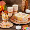 imageJOYIN 125 PCS Thanksgiving Disposable Dinnerware Dinner Plate Thanksgiving Paper Plates and Napkins Sets Party Favor Supplies Decorations Fall Harvest
