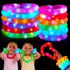 imageJOYIN 12PCS Halloween Glow Sticks Bulk Party Pack Halloween Light Up Pop Tube Toys 6 Colors Glowsticks for Kids Trick or Treat Holiday Glow in the Dark Party Supplies Favors Camp Games Activities