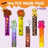 imageJOYIN 144 PCS Halloween Bookmark Rulers Ruler Markers Party Favor Pack 6 Designs with Halloween Themed Print for Party Dcor Classroom Rewards Supplies Goodie Bag Filler Kid Trick or Treat Prize