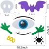 imageJOYIN 15 Packs Halloween Pumpkin Decorating Stickers Foam Craft Kit Party Supplies Party Favors for Kids Cute Jack O Lantern Face Stickers School Arts Activities Games Gifts