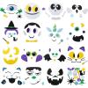 imageJOYIN 15 Packs Halloween Pumpkin Decorating Stickers Foam Craft Kit Party Supplies Party Favors for Kids Cute Jack O Lantern Face Stickers School Arts Activities Games Gifts