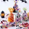 imageJOYIN 150 PCS Halloween Cellophane Candy Bags Clear Treat Bags with Twist Ties Halloween Trick or Treating Goodie Bag Non Candy Cookie Bag Bulk for Kids Classroom Party Favors Supplies in 6 Design
