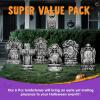imageJOYIN 157 Halloween Decorations Outdoor Graveyard Tombstones 6 Pcs Skeleton RIP Plastic Gravestones Halloween Decor with 12 Metal Stakes for Yard Lawn Garden Prop Party Decor SuppliesClassic