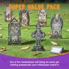imageJOYIN 157 Halloween Decorations Outdoor Graveyard Tombstones 6 Pcs Skeleton RIP Plastic Gravestones Halloween Decor with 12 Metal Stakes for Yard Lawn Garden Prop Party Decor SuppliesFluorescence