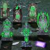 imageJOYIN 157 Halloween Decorations Outdoor Graveyard Tombstones 6 Pcs Skeleton RIP Plastic Gravestones Halloween Decor with 12 Metal Stakes for Yard Lawn Garden Prop Party Decor SuppliesFluorescence