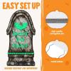 imageJOYIN 157 Halloween Decorations Outdoor Graveyard Tombstones 6 Pcs Skeleton RIP Plastic Gravestones Halloween Decor with 12 Metal Stakes for Yard Lawn Garden Prop Party Decor SuppliesFluorescence