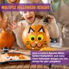 imageJOYIN 16 Packs Halloween Pumpkin Decorating Stickers Foam Craft Kit Halloween Party Favors for Kids Party Supplies Arts Activities Jack O Lantern Face Sticker School Games GiftsCute