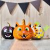 imageJOYIN 16 Packs Halloween Pumpkin Decorating Stickers Foam Craft Kit Halloween Party Favors for Kids Party Supplies Arts Activities Jack O Lantern Face Sticker School Games GiftsFunny