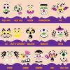 imageJOYIN 16 Packs Halloween Pumpkin Decorating Stickers Foam Craft Kit Halloween Party Favors for Kids Party Supplies Arts Activities Jack O Lantern Face Sticker School Games GiftsCute