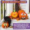 imageJOYIN 16 Packs Halloween Pumpkin Decorating Stickers Foam Craft Kit Halloween Party Favors for Kids Party Supplies Arts Activities Jack O Lantern Face Sticker School Games GiftsFunny