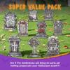 imageJOYIN 16quot 9 Pcs Halloween Tombstones Decorations Outdoor Graveyard Decor Yard Lawn Cemetery Plastic Headstones with 18 Metal Stakes for Halloween Indoor Prop Decorations Party Decor SuppliesGothic