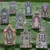 imageJOYIN 16quot 9 Pcs Halloween Tombstones Decorations Outdoor Graveyard Decor Yard Lawn Cemetery Plastic Headstones with 18 Metal Stakes for Halloween Indoor Prop Decorations Party Decor SuppliesClassic