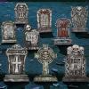 imageJOYIN 16quot 9 Pcs Halloween Tombstones Decorations Outdoor Graveyard Decor Yard Lawn Cemetery Plastic Headstones with 18 Metal Stakes for Halloween Indoor Prop Decorations Party Decor SuppliesGothic