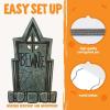 imageJOYIN 16quot 9 Pcs Halloween Tombstones Decorations Outdoor Graveyard Decor Yard Lawn Cemetery Plastic Headstones with 18 Metal Stakes for Halloween Indoor Prop Decorations Party Decor SuppliesClassic