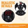 imageJOYIN 17 Halloween Animatronic Outdoor Tombstones Decorations LED Graveyard Gravestone Decorations Animated Decor Outside with Sound Activated Creepy Voice Motion for Yard Garden Haunted House Lawn