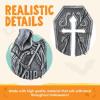 imageJOYIN 17 Halloween Decorations Outdoor Tombstones 5 Pack Halloween Foam Graveyard Headstone Decorations with 12 Bonus Metal Stakes for Yard Lawn Outside DecorGray