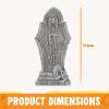 imageJOYIN 17 Halloween Decorations Outdoor Tombstones 5 Pack Halloween Foam Graveyard Headstone Decorations with 12 Bonus Metal Stakes for Yard Lawn Outside DecorGray